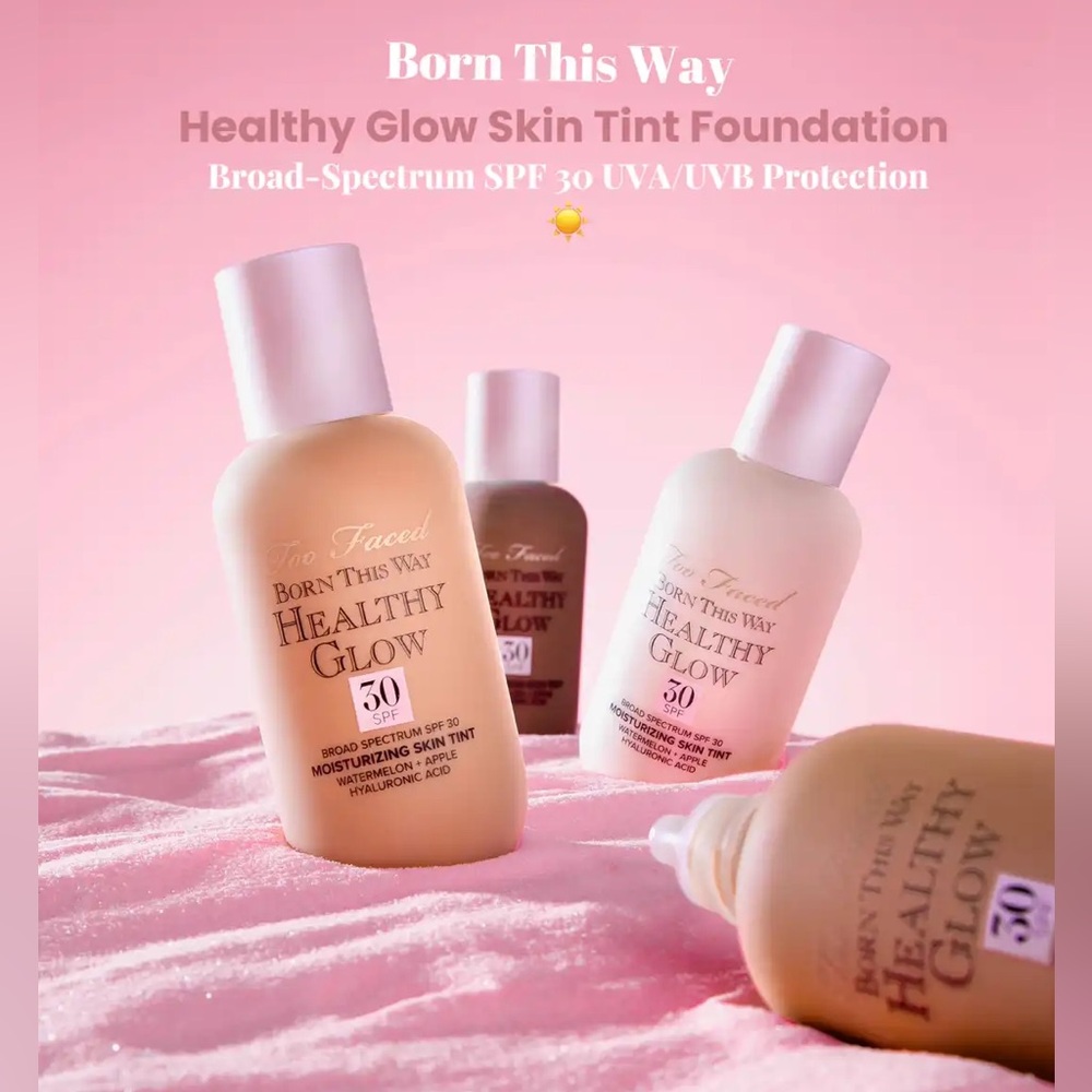 Too Faced Born This Way Healthy Glow Moisturizing Skin Tint Spf 30 /Vanilla /NIB - Picture 6 of 8